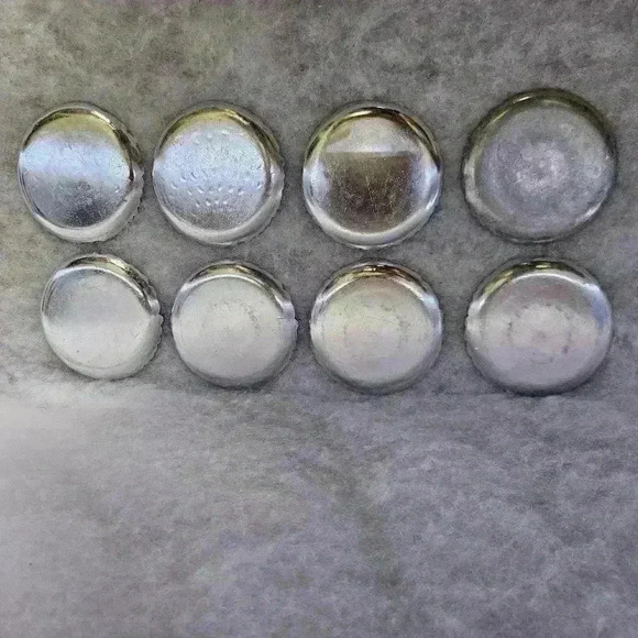 Continental Silver Co Vtg Aluminum Coasters in Coaster Caddy Set of‎ 8 Wild Rose - Picture 6 of 12